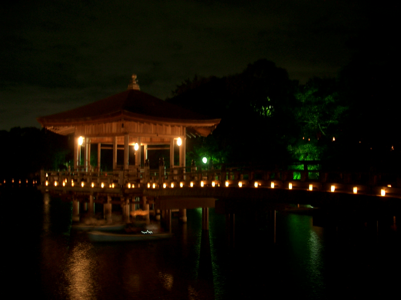 우키미도 야간 라이트업